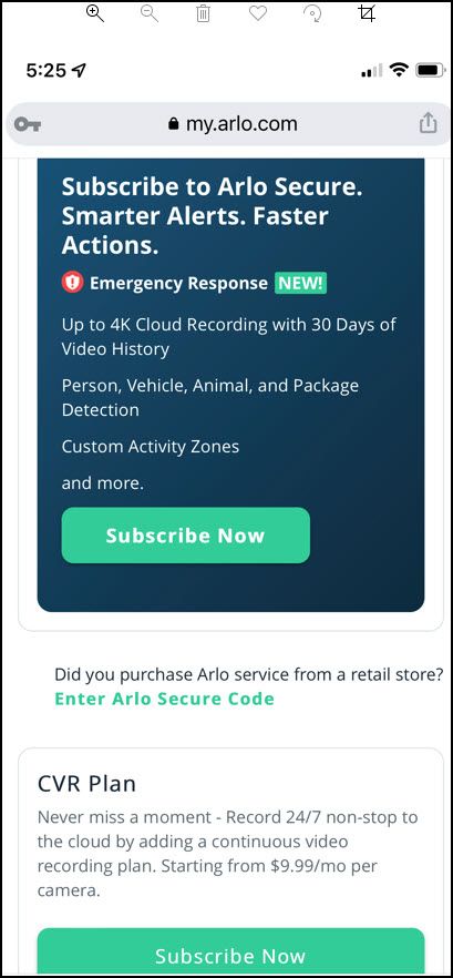 Arlo Forcing to Pay Subscription to Login.jpg