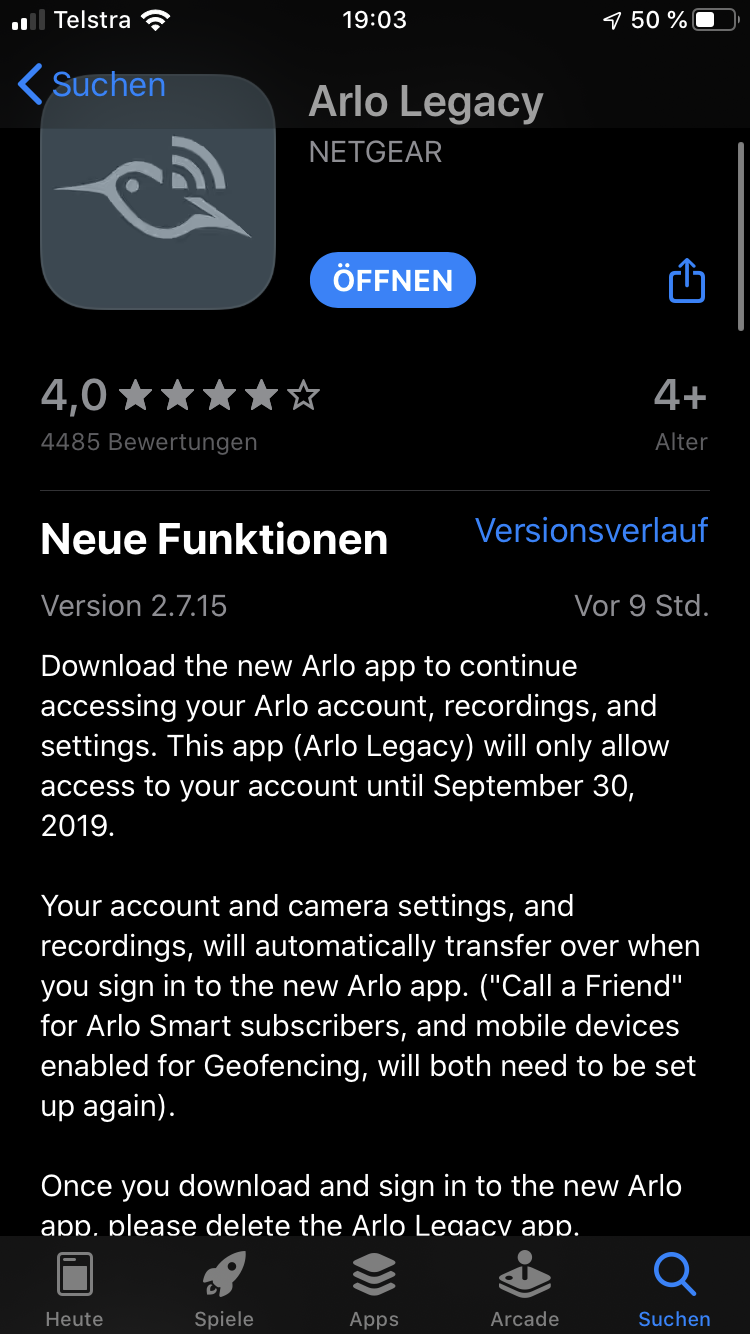 latest arlo app