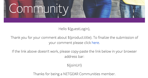 Notification Email from Netgear