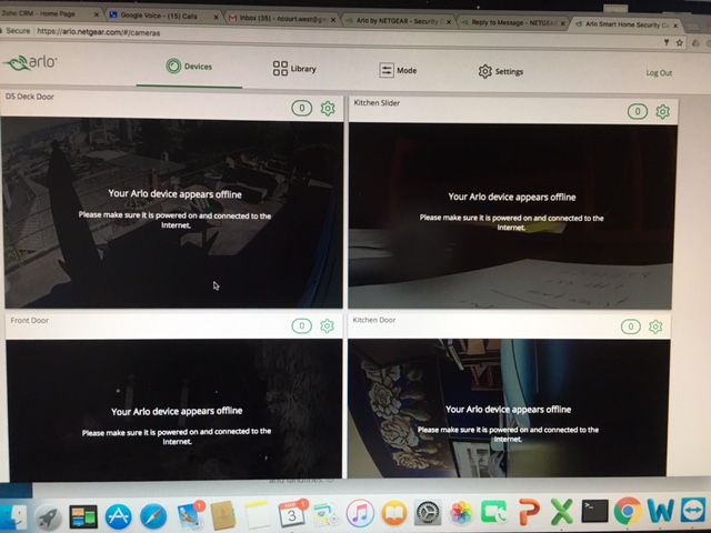 My arlo sale cameras are offline