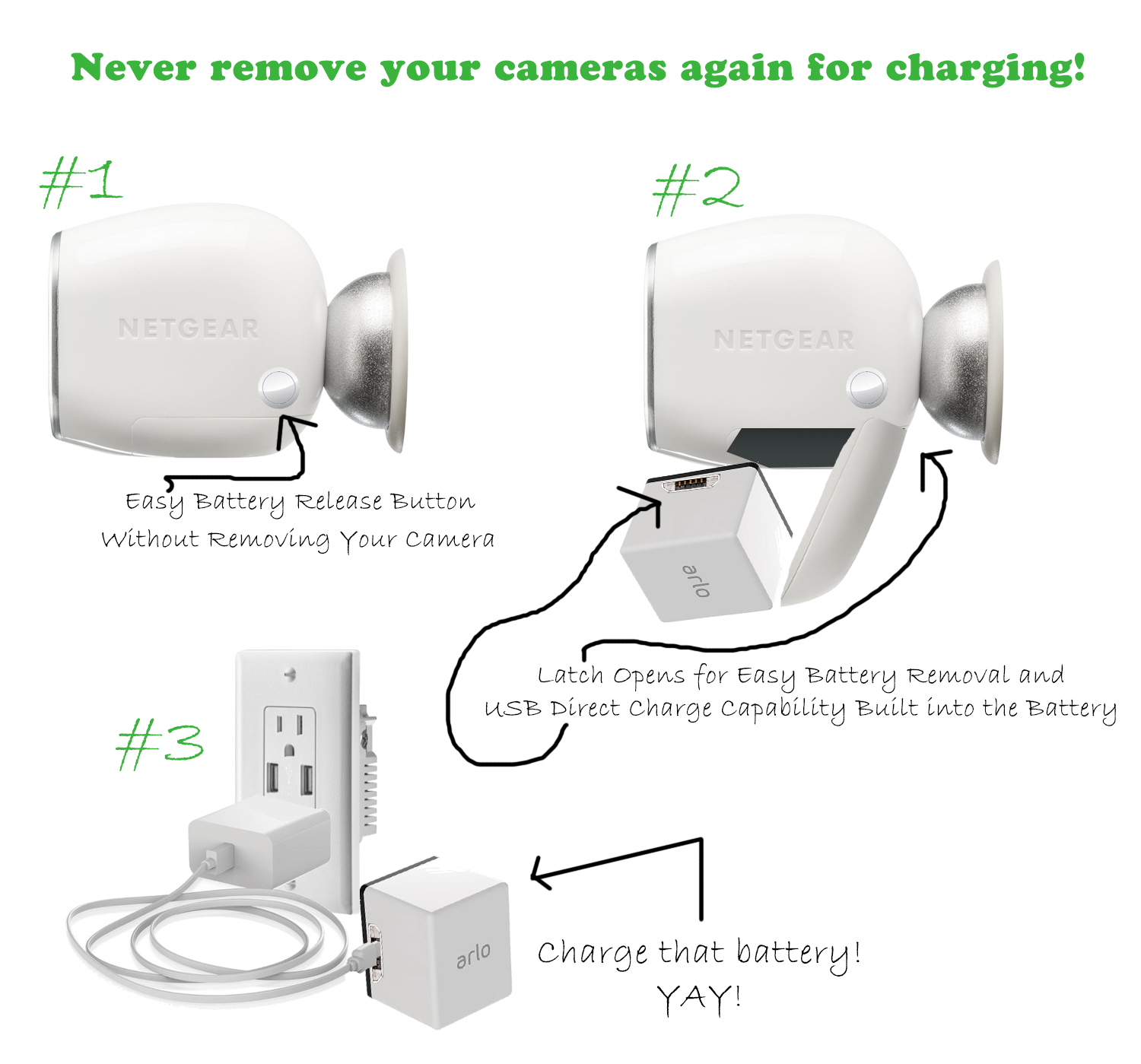 Arlo hot sale camera charge