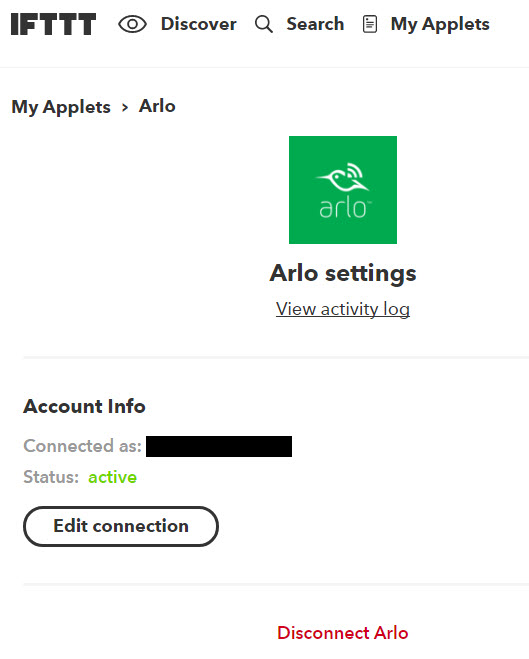 Arlo my hot sale account