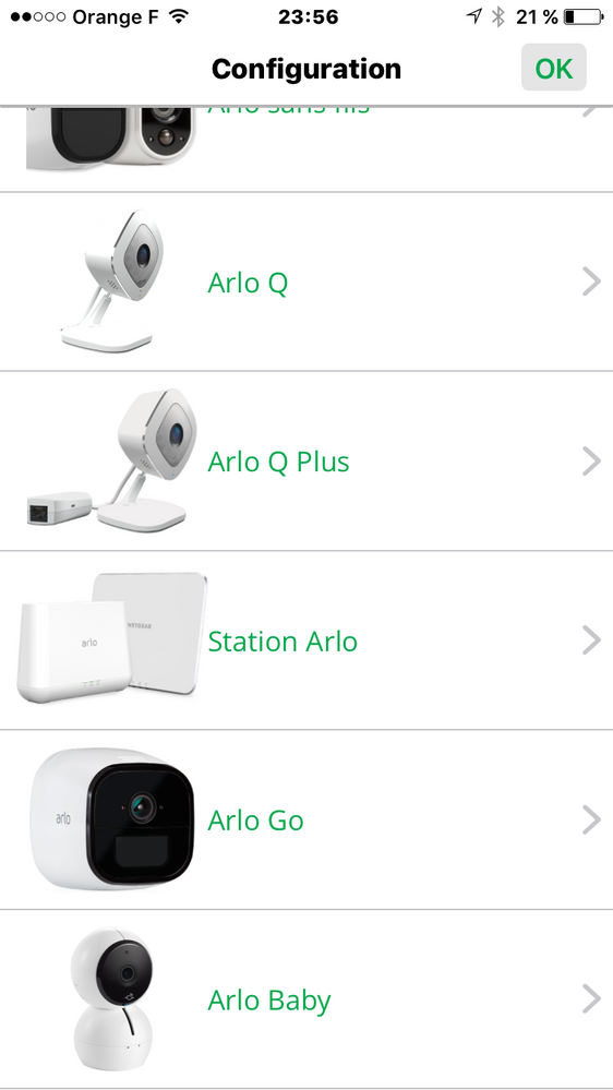 ARLO BABY detected in FR Application
