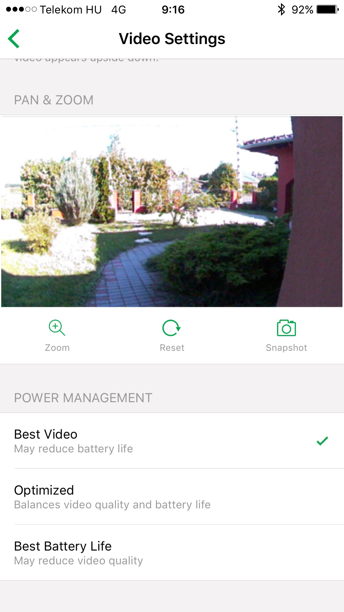 Arlo pro video sales quality setting