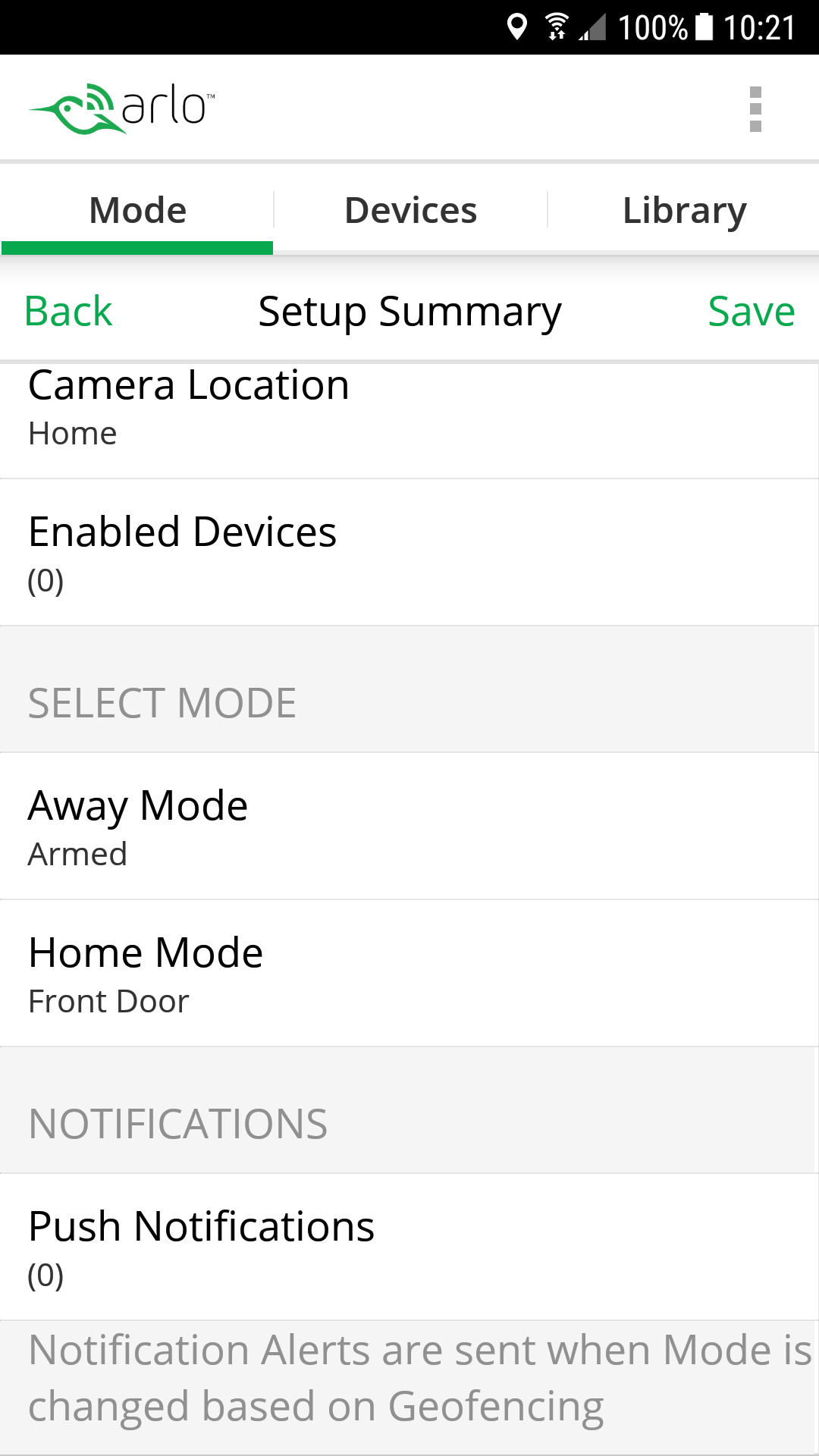 Solved Separate modes for cameras Arlo Community
