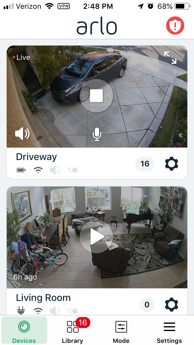 Arlo best sale live view