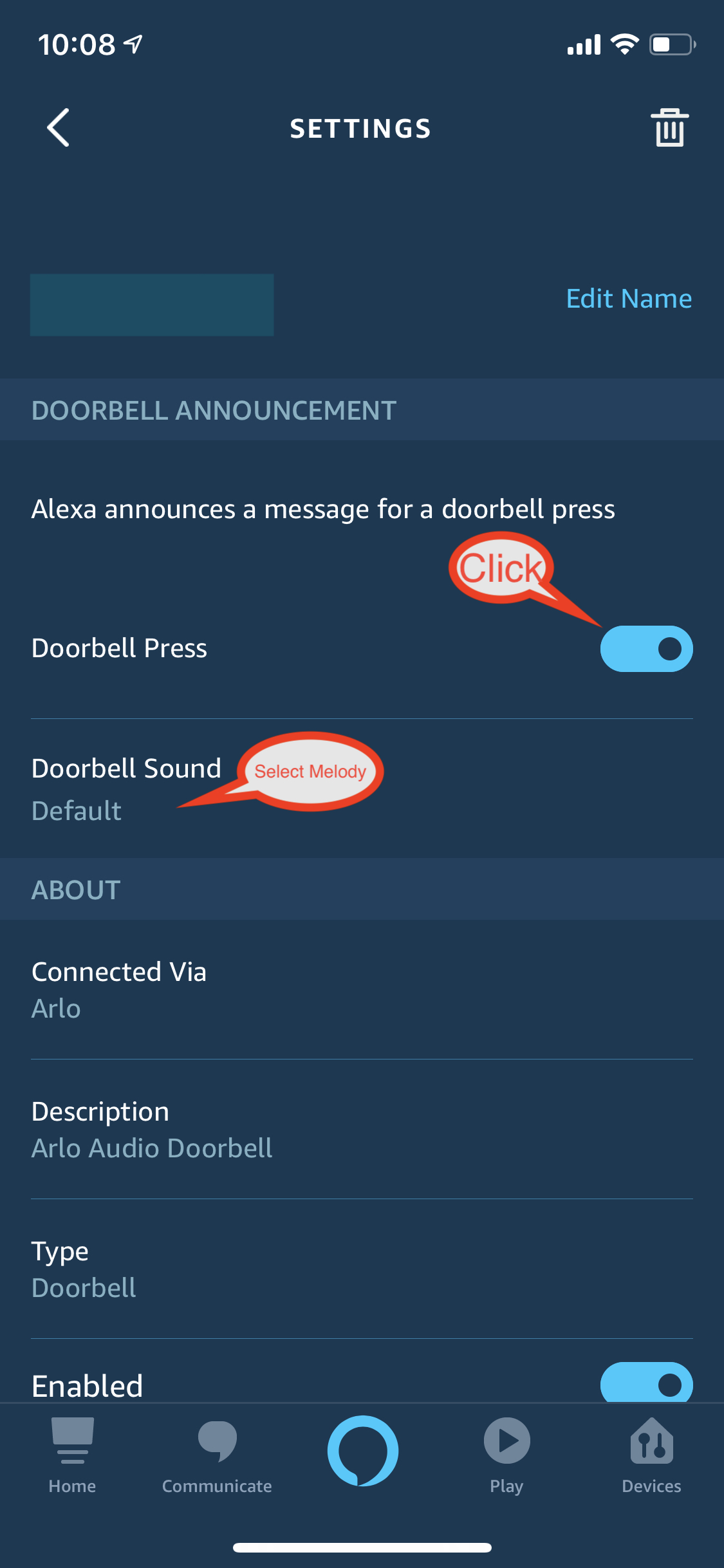 connect doorbell to alexa