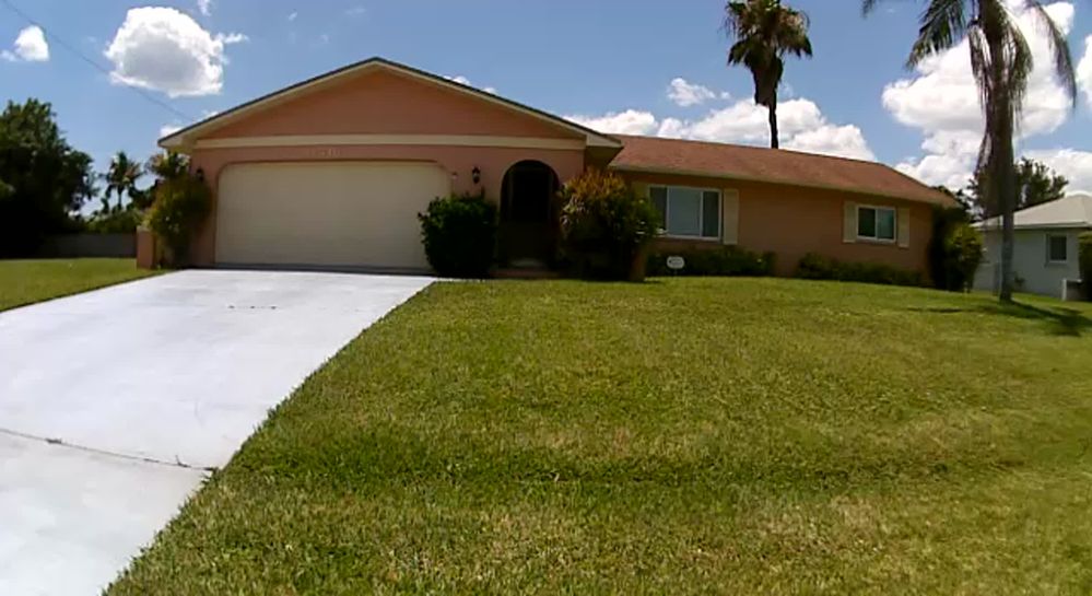 Before firmware update -sharp detail of grass blades and house.