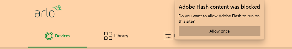 Arlo store adobe flash