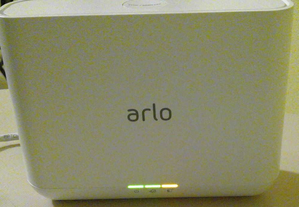Pro base station Solid amber light on Camera icon Arlo Community