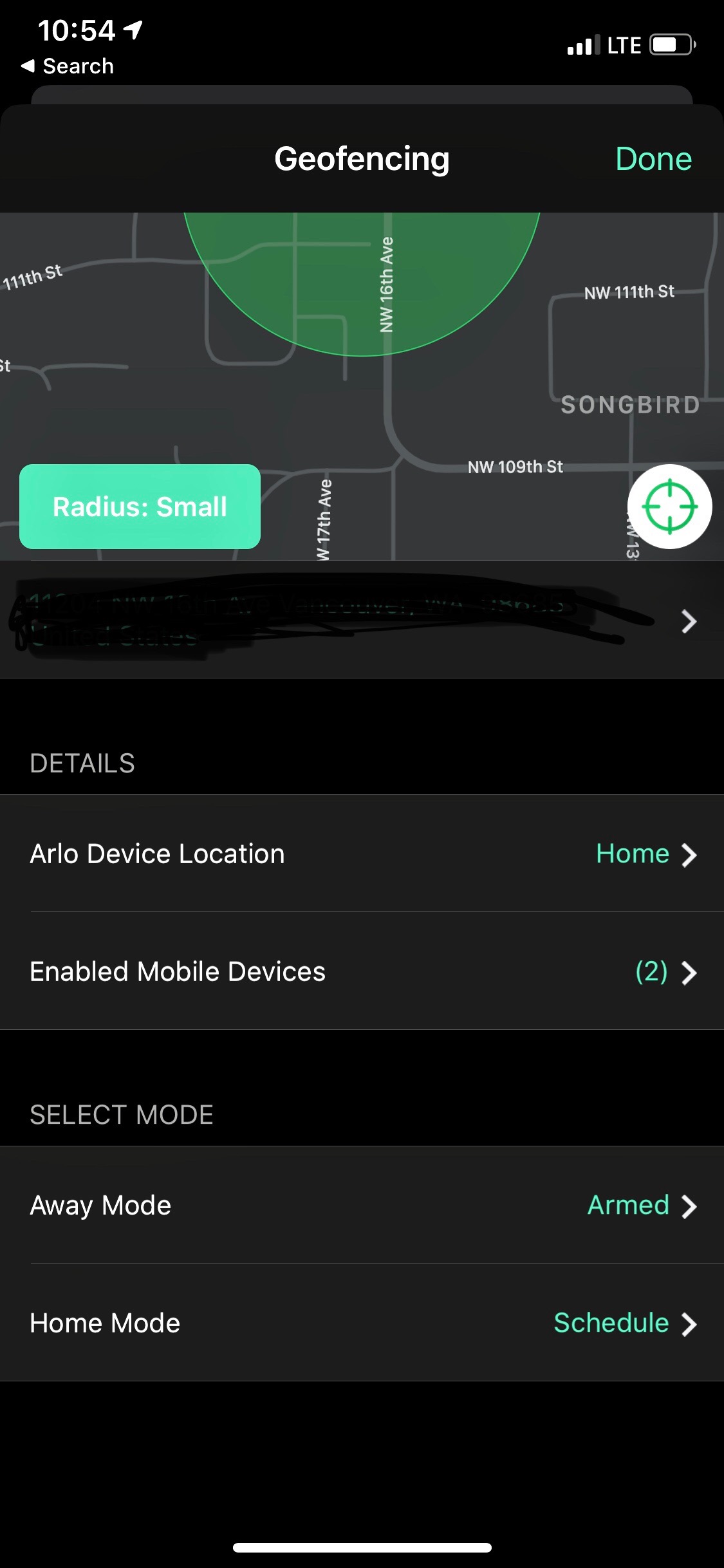 geofencing arlo pro 2