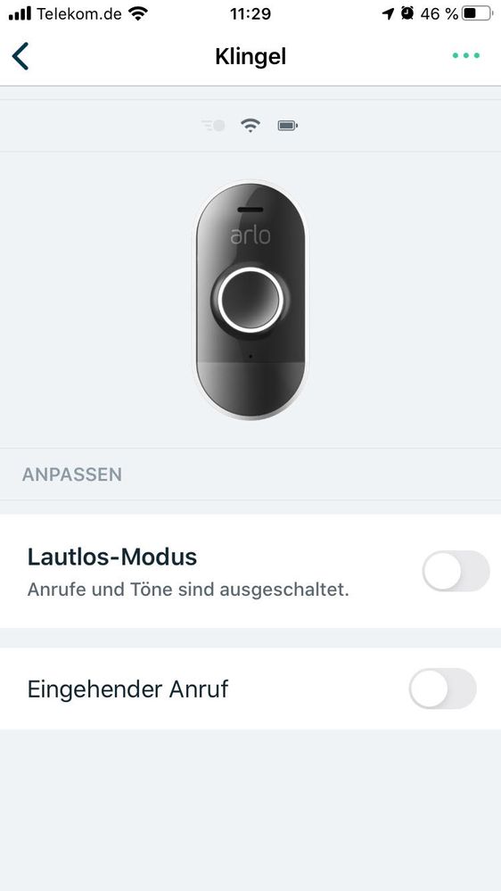 Re Herkommliche Turklingel Nicht Sichtbar Und Des Arlo Community