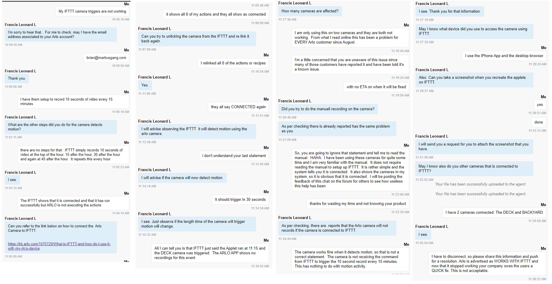 Solved IFTTT and Arlo not recording/working together as o... Page 3