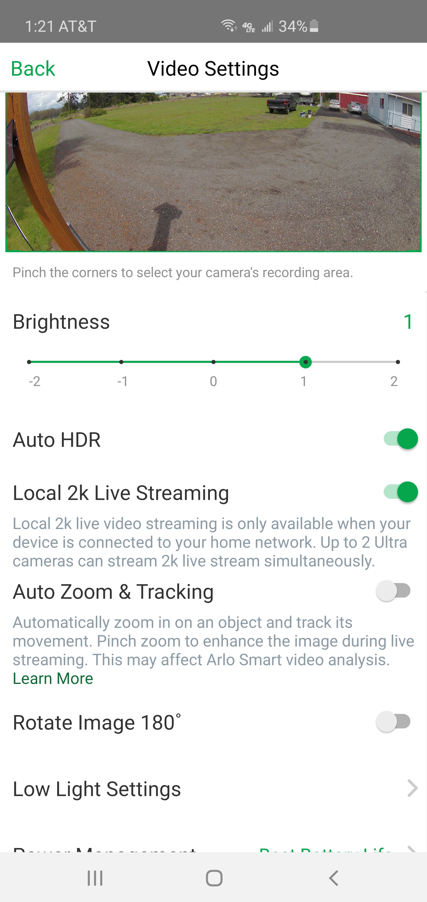 arlo pro continuous streaming