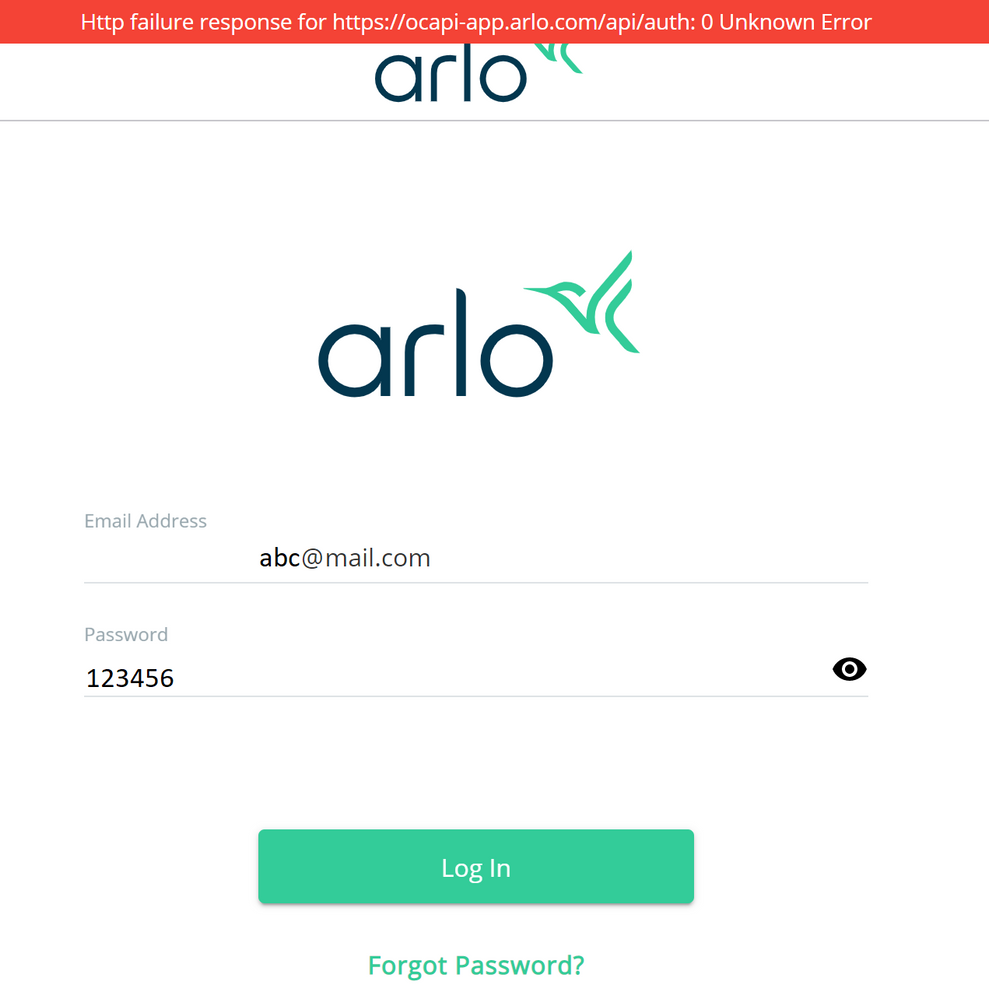 Solved: VMB4540, login, this is message: - Arlo Community