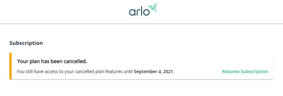 Arlo monthly hot sale fee