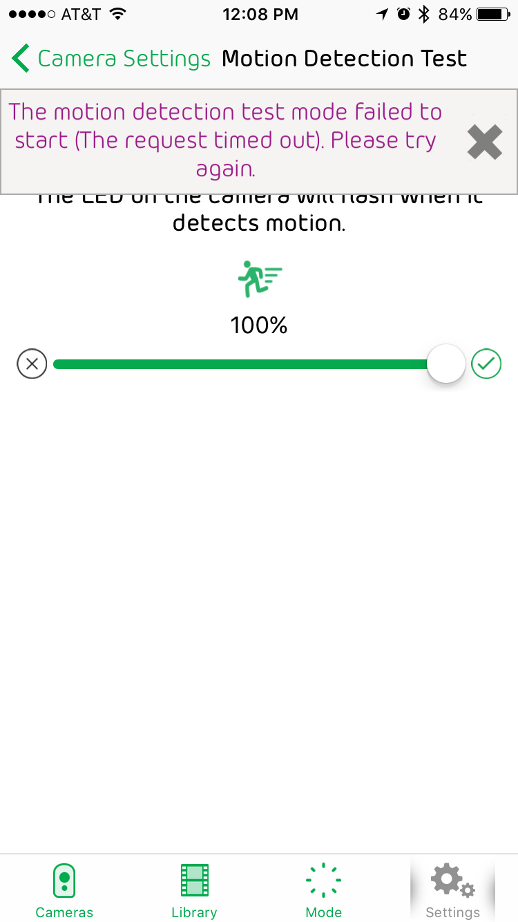 Busy Message Motion Detection Test Position Mo Arlo Community