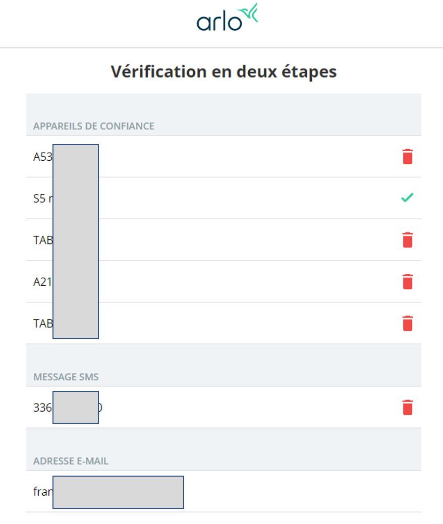 Résolu Comment supprimer un appareil de confiance pour le... Arlo Community
