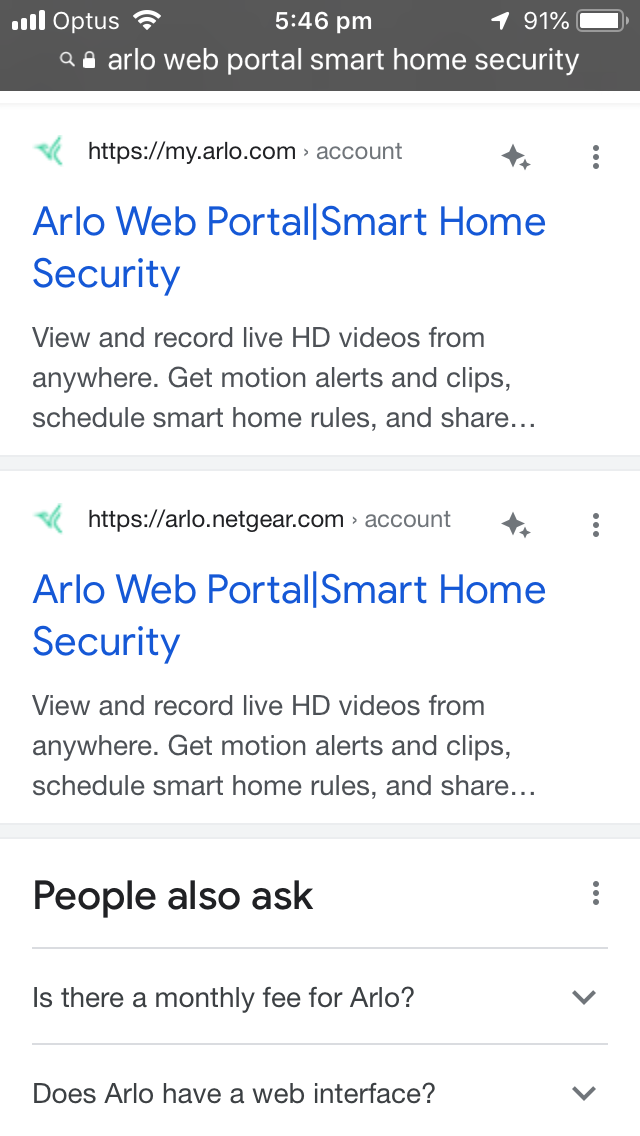 Arlo best sale web login