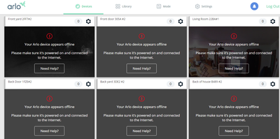 Is the system down All my cameras are Arlo Community