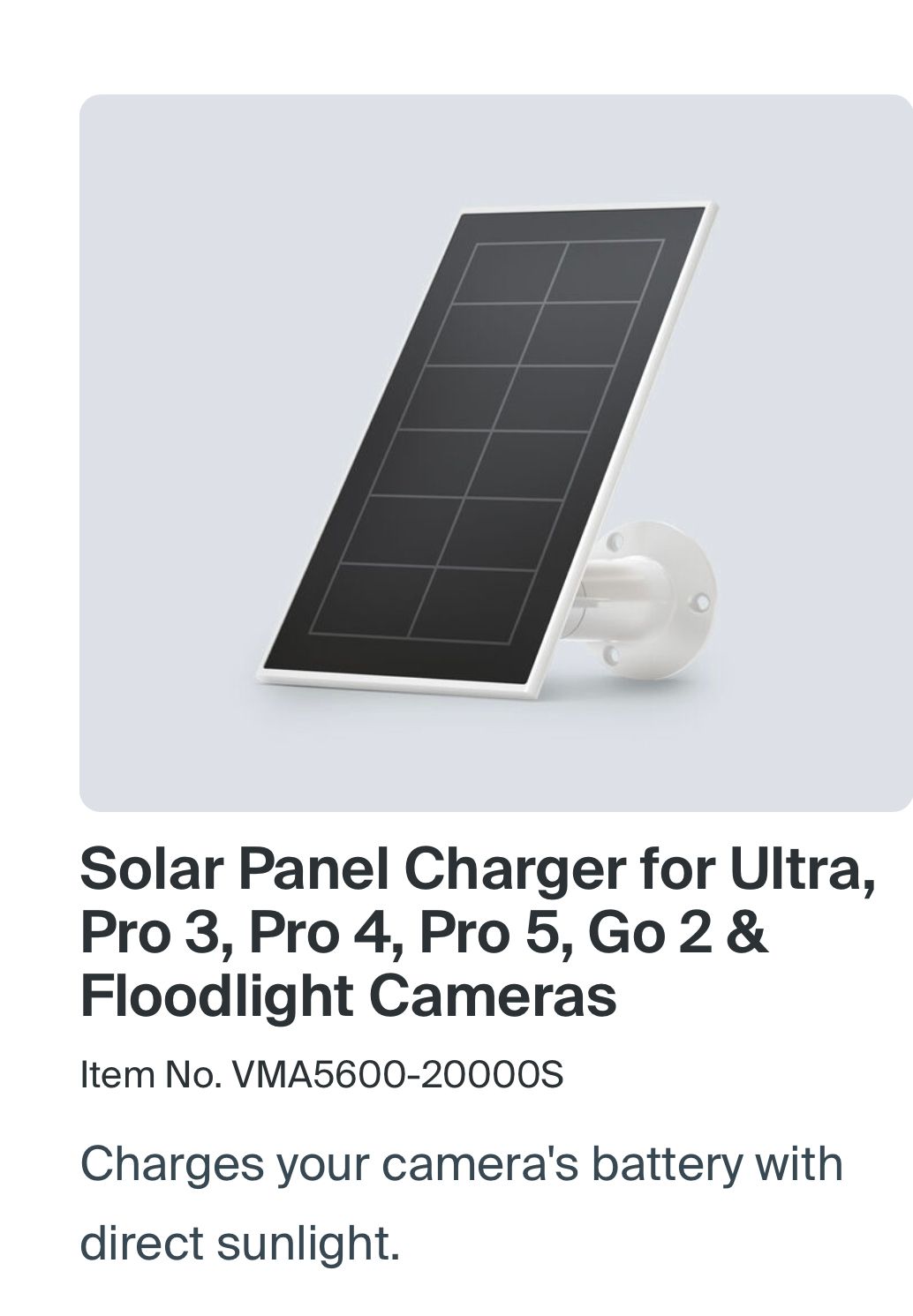 arlo pro 2 go solar panel