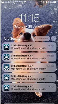 Solved: Critical battery warning - Arlo Community