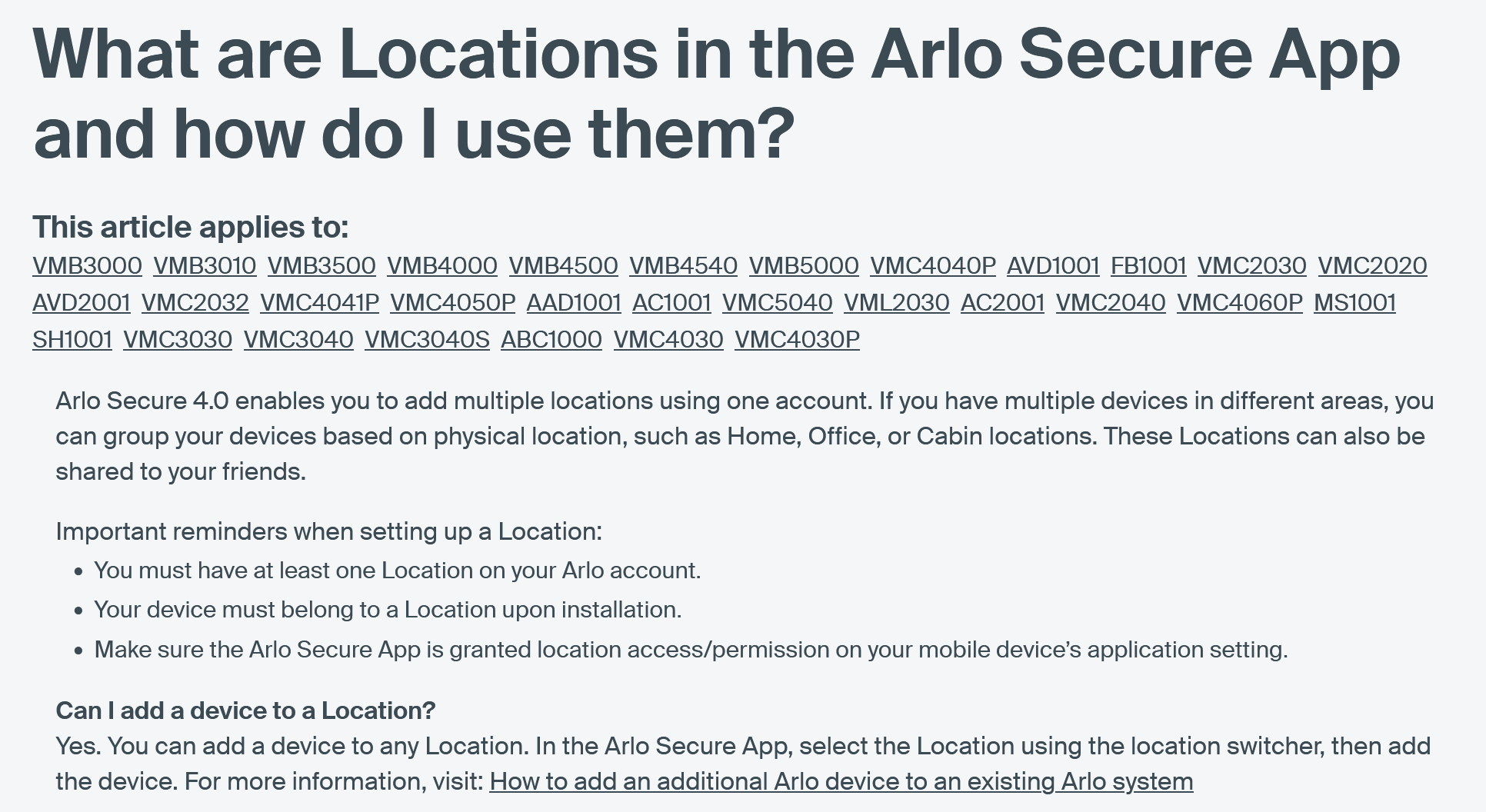 Arlo store multiple login