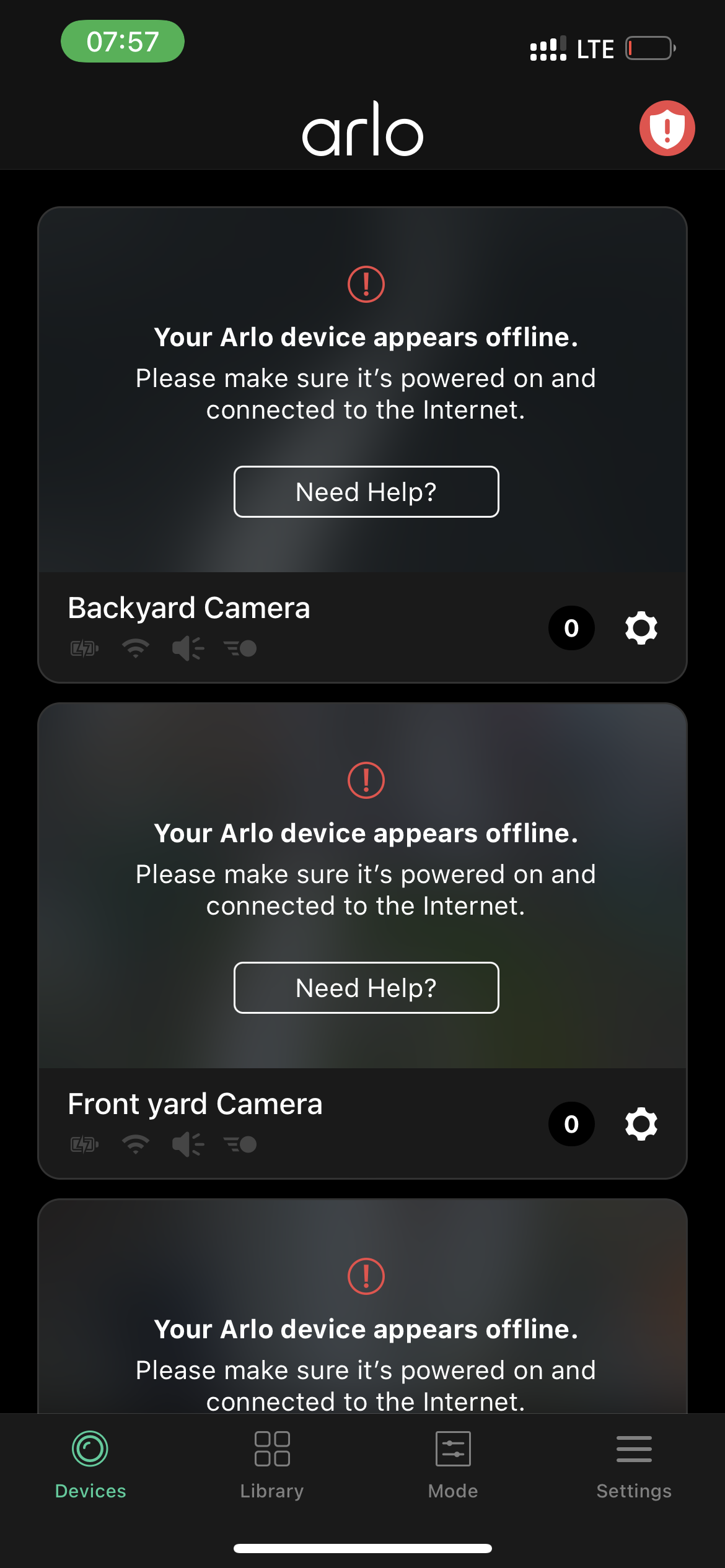 Arlo pro 2024 device offline