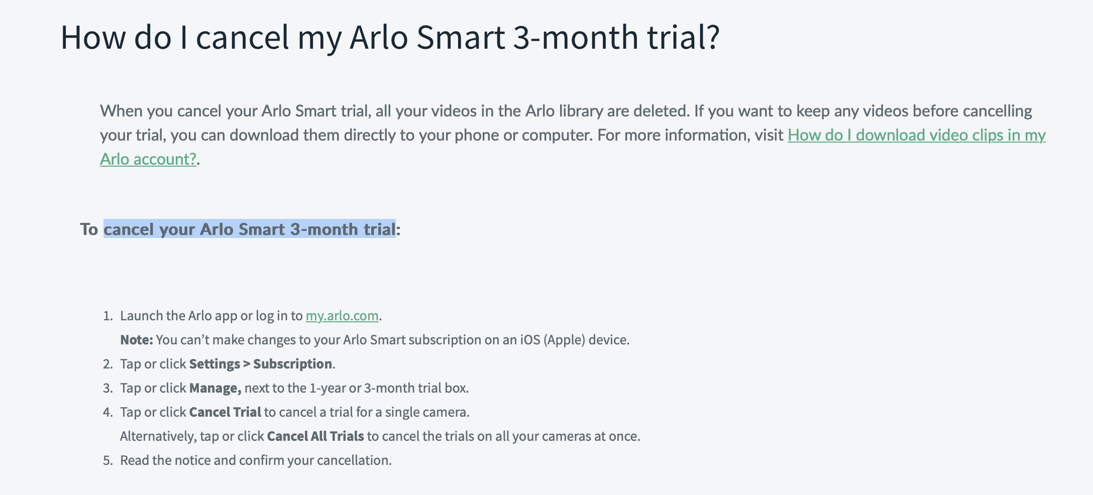 Arlo deleted hot sale videos